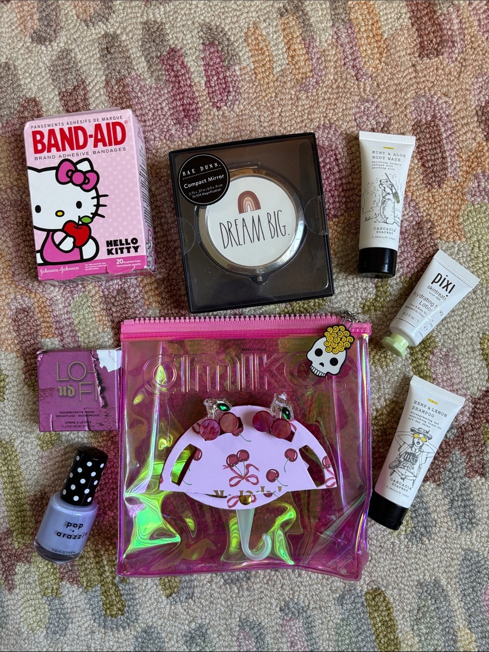 Cherry Pink Dream Big 10 pcs Urban Decay Lo-Fi Lip Mousse, Rae Dunn mirror +